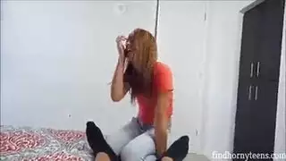 الأخت الزوجية ترتخي ثم تأخذ انتصاب أخيها الزوجي